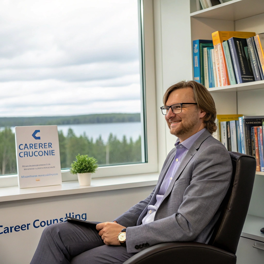 Ammattilainen tekemässä urasuunnitelmaa pöydän ääressä